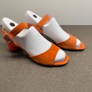 Geox Respira Orange Suede Sandals - New, Never Worn!